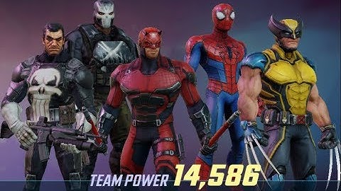 Marvel Strike Force Team Power 14586 Lv 37 Chapter 5 of Heroes Assemble iOS Gameplay