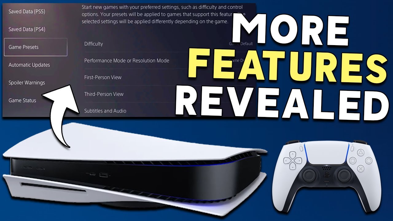 More PS5 Features Revealed Graphics Presets and Options + More! YouTube
