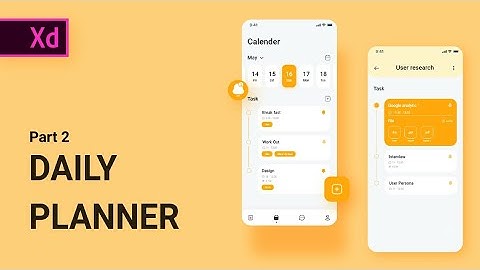[2] Daily Planner To-Do App | UI/UX Design in Adobe Xd | SpeedArt Tutorial