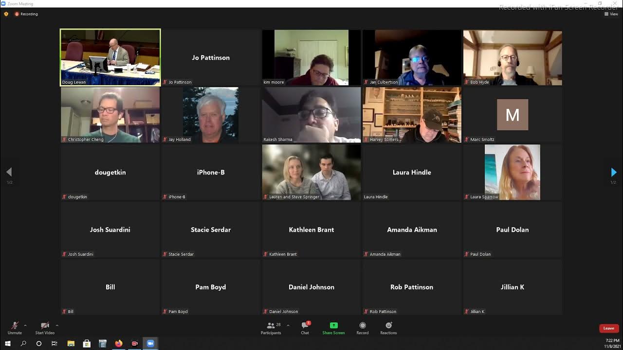 Scio Twp Planning Commission (PC) 11/8/2021 YouTube