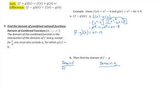 2 8 Combining Functions and their Domain   example 1