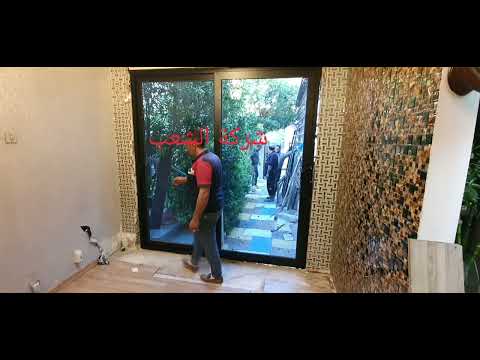 باب المنيوم سلايت اسود جام ١٠ملم اسود موقسى