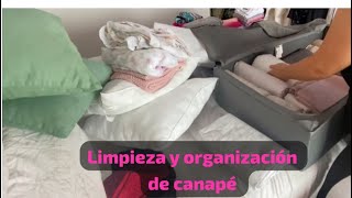 Limpieza y organización de canapé+ Repaso baño