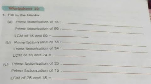 Dav Public School Class 5 Math Unit 3 Worksheet 10 || Multiples And Factors || @madhubanclasses