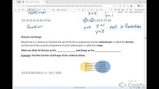 ColAlg 2-3-1 Defining a Function from Maps, Ordered Pairs, Equations, and Graphs
