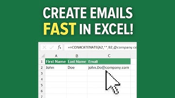 How to Use CONCATENATE in Excel to Create Emails