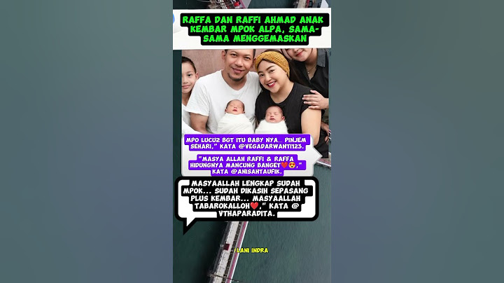 Raffa dan Raffi Ahmad Anak Kembar Mpok Alpa, Sama-sama Menggemaskan #raffiahmad #mpokalpa #shorts