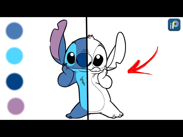 Respondendo a @mi Pintando o Stitch #pintando #colorindo #pintar