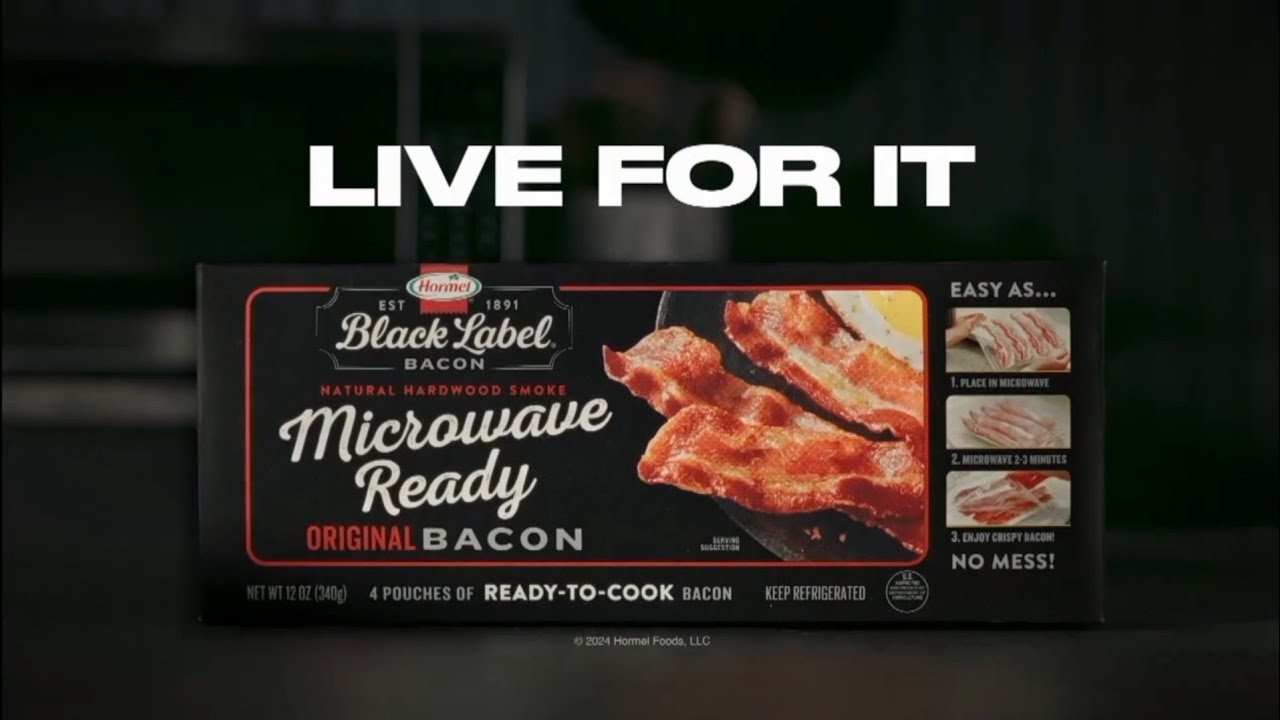 Hormel Foods Black Label Microwave Ready Bacon Commercial (2025)