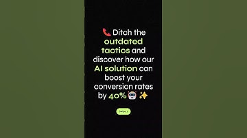 📞Ditch the outdated tactics discover how our AI solution can boost your conversion rates by 40%🤖✨