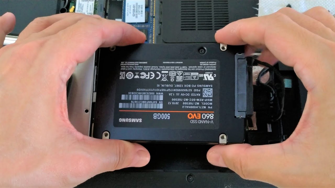 How To Upgrade Install New Samsung SSD Into Your HP Notebook