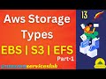 AWS Storage types EBS, EFS, S3-Part-1 || AWS SERVICES || Kannada-13