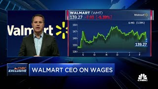 Cnbc's "squawk alley" team is joined by walmart president and ceo doug
mcmillon to discuss the company's quarterly results, outlook, raising
minimum wage...