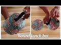 Round lunch box making at home // How to make round bag // DIY lunch bag // pouch