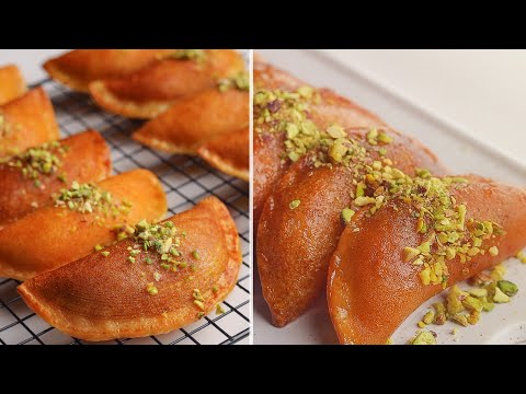 أنجح عجينة لقطايف رمضان بحشوة القشطة الفاخرة والمكسرات