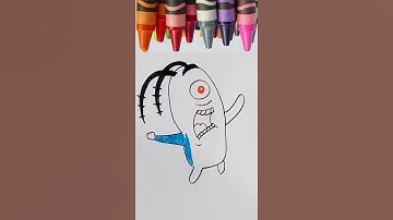 DRAWING PLANKTON #shorts #spongebob #plankton #cartoon