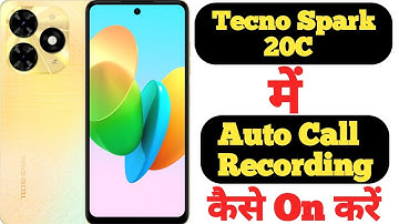 How to record calls automatically on Tecno Spark 20C | Tecno Spark 20C me call record kaise kare |