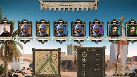 1 🆚 7 Stronghold crusader definitive edition The Trail of the Falcon Mission # 5 Safe on the Cliffs