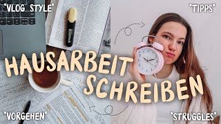 Hausarbeit schreiben // Thema, Vorgehen, Tipps (VLOG STYLE)