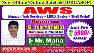 AWS (Amazon Web Services) Offline/Online Training @ DURGASOFT screenshot 4