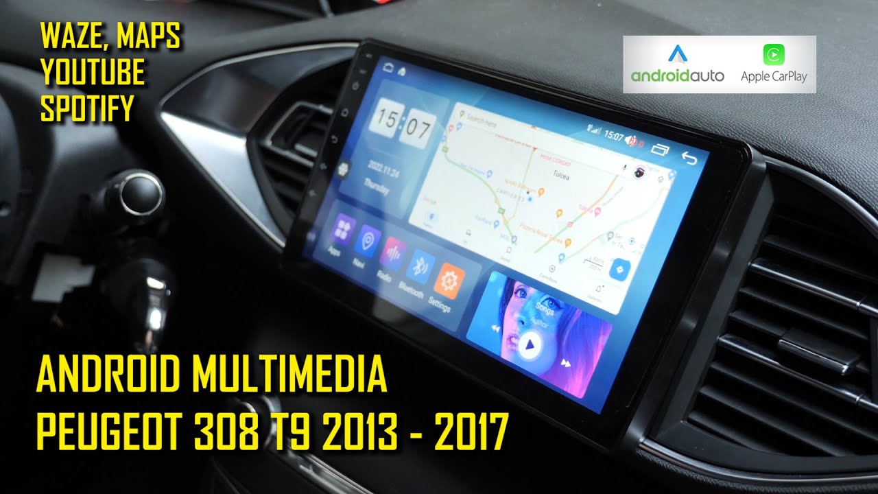 9 ANDROID 12 Autorádio - Peugeot 207 - CarPlay (4+32GB)