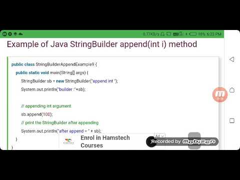 Java string builder append () method - YouTube