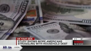 Study shows more Americans struggling with household debt
