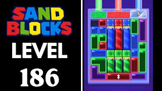 Sand Blocks: Drop Puzzle Level 186 Walkthrough 