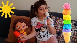Defne Ile Oyun Vakti,Defne Ve Niloya Sağlıklı Dondurma Yapıyor