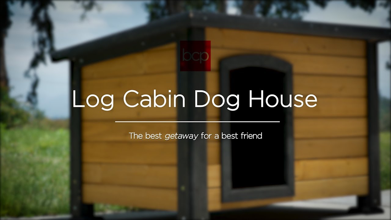 Sky2852 Small Log Cabin Outdoor Dog House W Opening Roof Youtube