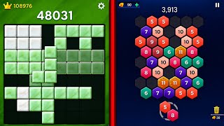 🧩 Block Blast Puzzle VS Merge Hexa 🔷 | Satisfying Puzzle Games Gameplay screenshot 3