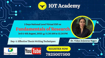 Fundamentals of Research  - Effective methods of writing thesis