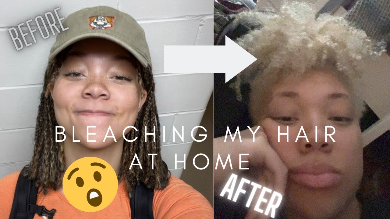 BLEACHING MY VIRGIN TYPE 4 HAIR AT HOME FROM BROWN TO PLATINUM BLONDE