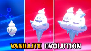 How To Evolve Vanillite Into Vanillish And Vanilluxe In Pokemon Sword \& Shield | Galar Pokedex