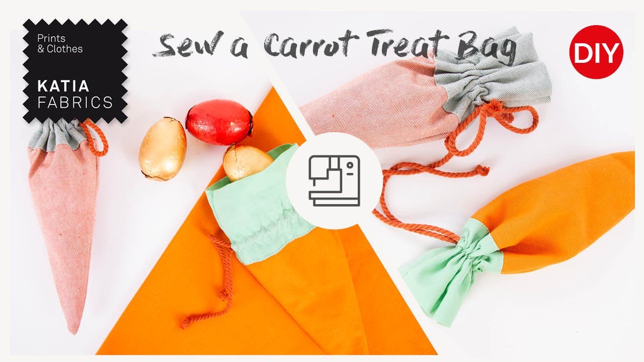 Cómo coser una bolsa de tela en forma de zanahoria para Pascua 🥕