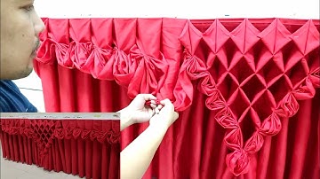 DIAMOND DESIGN WITH ROSE PLEATS TABLE SKIRTING TUTORIAL PART2