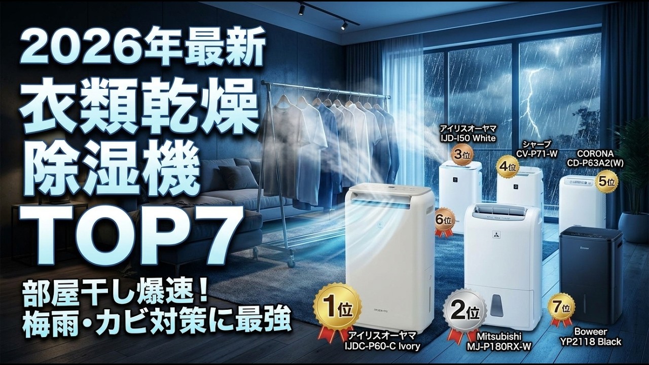 2026年最新】衣類乾燥除湿機おすすめTOP7｜部屋干し爆速！梅雨・カビ