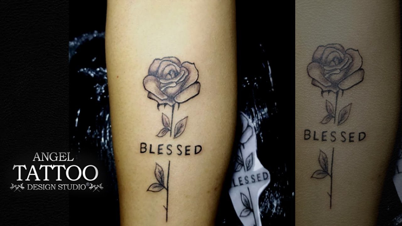 Blessed Temporary Tattoo Set of 3  Small Tattoos