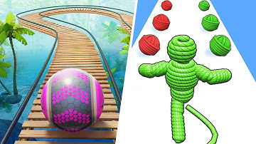 Rollance Adventure Balls 🆚 Rope Man Run🌻🧿🌺🌈Max Levels Walkthrough Android IOS Update Gameplay FR2010
