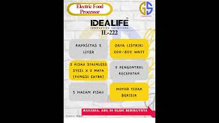 Electric Food Processor IDEALIFE IL222