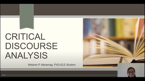 LECTURE ON CRITICAL DISCOURSE ANALYSIS