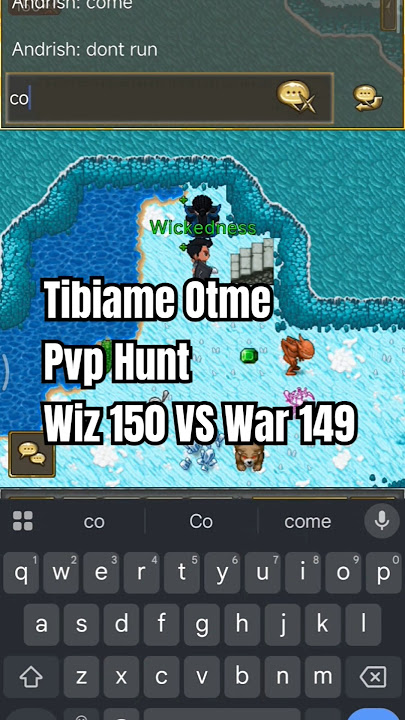 Tibiame Otme Andrish (150) VS Wickedness (149) PVP Hunt Area #gaming #tibiameotme #arenatibiame