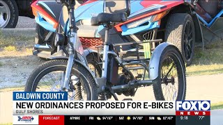 New ordinances proposed for E-bikes in Gulf Shores