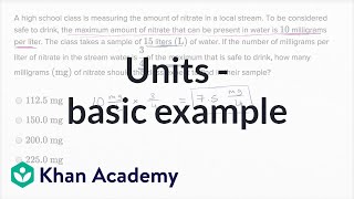 SAT Math. Units. Basic example