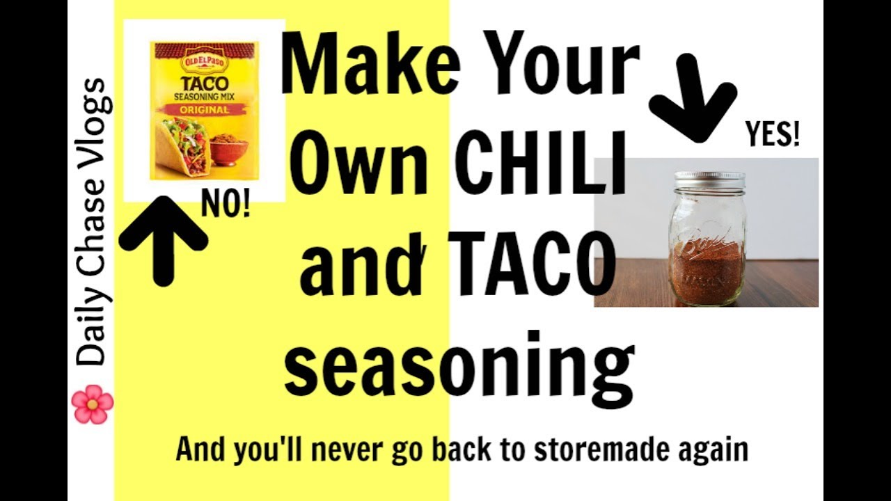 Frugal Make Your Own Chili Taco Seasonings DIY 2017 YouTube