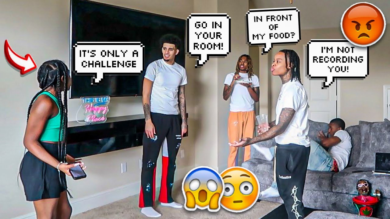 Doing The Ceiling Challenge In Front Of The Gang!