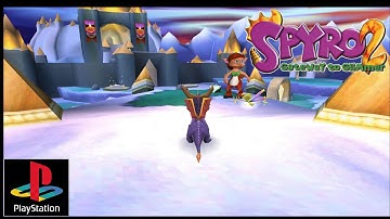 NEW: Spyro 2: Gateway to Glimmer (PlayStation) 100% Walkthrough 4K - Part 14 (Winter Tundra)