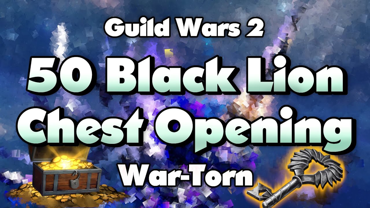 GW2 50 Black Lion Chest Opening War Torn Chests