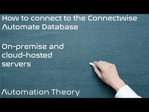 Connect to Connectwise Automate DB - On Premise or Hosted Server