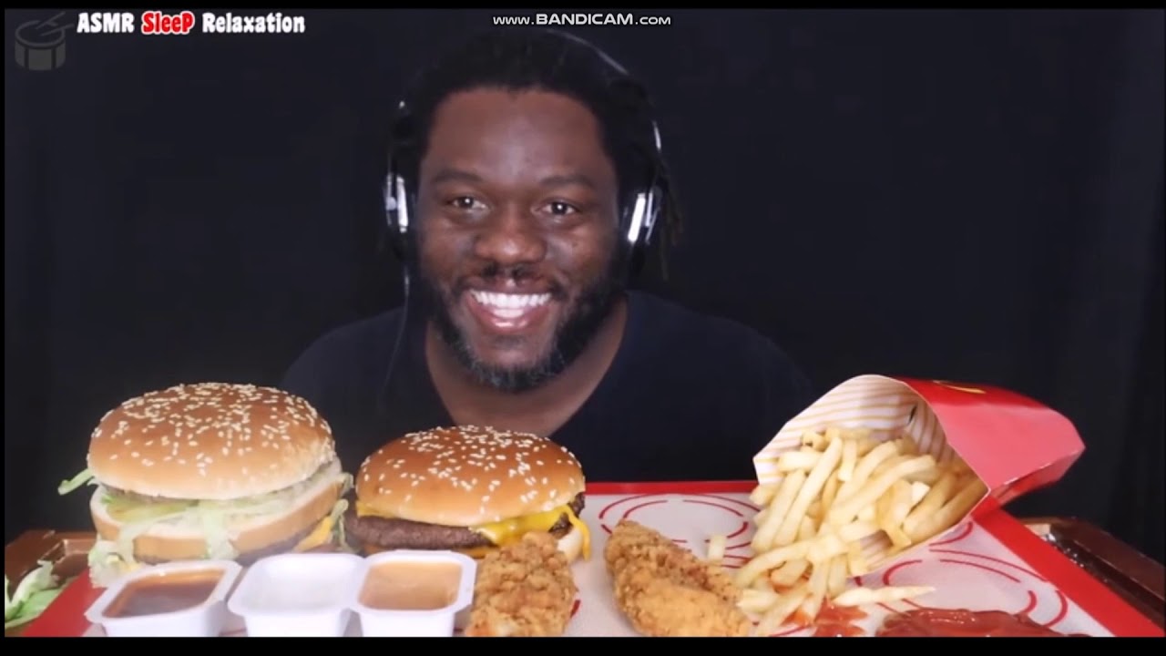 Good ASMR Eating McDonald's Big Mac Fries Chicken Nuggets Mukbang NO TALKING